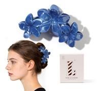 Fermagli per capelli a forma di fiore per donne, grandi clip hawaiane | Accessori per capelli alla moda per una tenuta forte, perfetti per l'estate e la spiaggia, colore marmo, non danneggiano