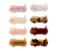Fermagli per capelli a forma di gatto, 8 graziosi fermagli per capelli, strumenti per lo styling dei capelli, graziosi fermagli per capelli, gioielli per capelli, clip in acrilico per donne, con