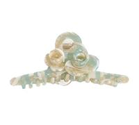 Fermagli per capelli a forma di rosa da donna, grandi fiori doppi di alta qualità, per capelli sottili e spessi, antiscivolo, con ganasca, colore: giallo e verde
