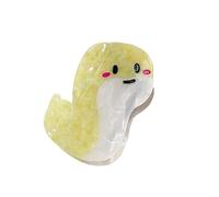 Fermagli per capelli a forma di serpente floreale con cartoni animati da donna, graziosi animali di alta qualità, per capelli ricci sottili, spessi, antiscivolo, resistenti alla presa, colore: giallo