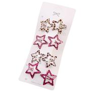 Fermagli per capelli a forma di stella, in metallo, a forma di leopardo Y2K, accessorio per capelli per donne e ragazze, 64 pezzi, colore B