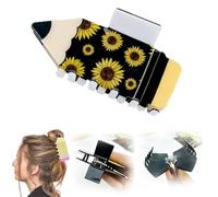 Fermagli per capelli a matita, fermagli per capelli divertenti e carini per insegnanti, a forma di cancelleria, clip per capelli a tenuta forte, accessori divertenti per capelli per la vita