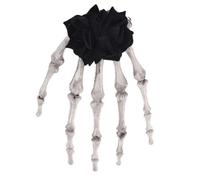 Fermagli per capelli a scheletro per Halloween, con teschio gotico, a forma di rosa, diavolo, forcine per capelli, osso a mano, per Halloween, per feste in maschera