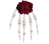 Fermagli per capelli a scheletro per Halloween, con teschio gotico, a forma di rosa, diavolo, forcine per capelli, osso a mano, per Halloween, per feste in maschera