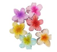 Fermagli per capelli alla moda per vacanze in spiaggia con fiore a forma di uovo di Boemia, accessori per capelli sfumati, set da spiaggia (6 pezzi)