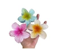 Fermagli per capelli alla moda per vacanze in spiaggia con fiore a forma di uovo di Boemia, set di accessori per capelli in stile spiaggia (3 pezzi A)