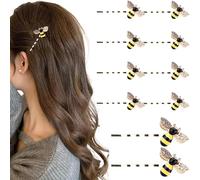 Fermagli per capelli ape da 10 pezzi, graziosi accessori per capelli ape con strass clip laterale, forcine antiscivolo per accessori da donna e ragazza