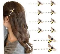 Fermagli per capelli ape da 10 pezzi, graziosi accessori per capelli ape con strass clip laterali, forcine antiscivolo per donne e ragazze.