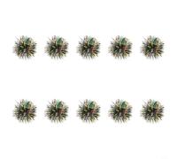 Fermagli per capelli bohémien per martedì grasso, accessori viola, oro, verde, per feste hippie, costumi, 9,5 cm (A)