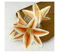 Fermagli Per Capelli Clip a forma di fiore di giglio, temperamento, clip a forma di squalo sulla parte posteriore della testa, clip a forma di squalo for una vacanza al mare(1pc orange)