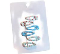 Fermagli per Capelli Colorati a Goccia per Bambini | Fermagli per Capelli a Goccia per Bambini, Fermacapelli per in Metallo Fatti a Mano con Stampe Geometriche(Blue)