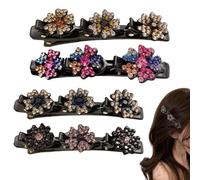 Fermagli Per Capelli Con Cristalli Per Donna - 4 Pezzi Forcine Decorative Per Donne | Accessorio Acconciature per Matrimonio Festa Scolastica Sera Giornaliero Regalo