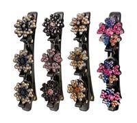 Fermagli Per Capelli Con Cristalli Per Donna - 4 Pezzi Forcine Decorative Per Donne,Fermacapelli Barrettes Per Donne Ragazze Scuola Quotidiano Danza Lavoro Festa Pendolari Appuntamenti