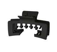 Fermagli per capelli con design a denti cavi, per coda di cavallo alta, chignon disordinato, da indossare tutti i giorni, nero