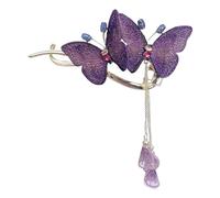 Fermagli per capelli con farfalle di | Clip per capelli elegante da donna | Clip per capelli antiscivolo | Collana per capelli con nappe con strass per uso quotidiano