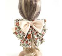 Fermagli per Capelli con Fiocco Clip for coda di cavallo con fiocco grande for capelli con fiocco patchwork retrò