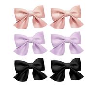 Fermagli per Capelli Con Fiocco Da 6 Pezzi, Fiocchi per Accessori per Capelli per Bambini, Accessori per Capelli per Ragazze, Fermagli per Capelli Antiscivolo, Decorazione Con Fiocco