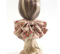 Fermagli per Capelli con Fiocco Forcina for capelli con clip a coda di cavallo con temperamento a molla con fiocco retrò