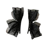 Fermagli per capelli con fiocco in garza grande per donne grande fiocco forcina in rete pieghettata fiocco clip laterale per capelli accessori per capelli per feste