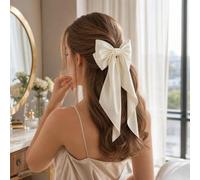 Fermagli per capelli con fiocco in raso, eleganti fermagli per capelli con | Coquette - Accessori per capelli da donna