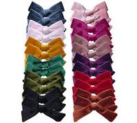 Fermagli per capelli con fiocco in velluto, Barrettes per bambine e donne, fermagli per capelli con fiocco in velluto, clip alligatore, accessori per neonate, bambine piccole e adolescenti (9 cm, 12