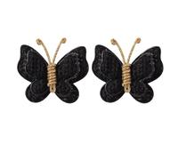 Fermagli per capelli con fiocco per bambine, 2 mollette per capelli a coccodrillo, antiscivolo, per feste, matrimoni, colore nero