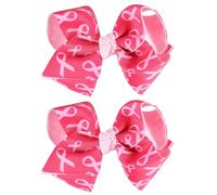 Fermagli per capelli con fiocco per la consapevolezza del cancro al seno, 12,7 cm, colore rosa acceso, fermagli per capelli a coccodrillo, forcine per coda di cavallo, accessori per abiti da festa