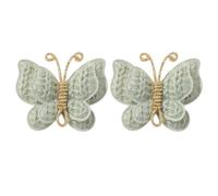 Fermagli per capelli con fiocco per ragazze, 2 mollette per capelli a coccodrillo, antiscivolo, per feste, matrimoni (Plae Green)