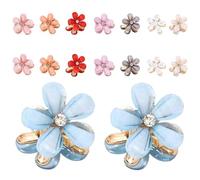 Fermagli per capelli con fiori, Fermagli con artigli per fiori, Mascella per capelli antiscivolo 16X con strass, Piccole clip, fermacapelli con presa forte per donne e ragazze, per capelli sottili