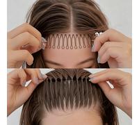 Fermagli per capelli con frangia ondulata, eleganti strumenti di styling in metallo ovale cavo, per capelli, adatti per domare i capelli ribelli, colore unito, essenziali per le vacanze, stagione del 