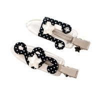 Fermagli per capelli con nota musicale, Black TREBLE CLEF NOTE, Black E | Design con clip a molla, forme chiave violino e note, dettagli decorativi per trecce e stili a metà altezza