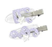 Fermagli per capelli con nota musicale, Purple TREBLE CLEF NOTE, Purple A | Design con clip a molla, forme chiave violino e note, dettagli decorativi per trecce e stili a metà altezza