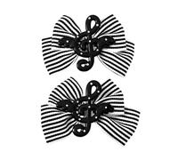Fermagli per capelli con note musicali con, Black | Centrotavola con note musicali alate, design rivestito in tessuto, posizionamento a clip singola o abbinata per un