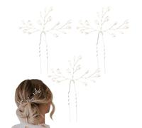 Fermagli Per Capelli Con Perle - 3 Pezzi Di Clips Alla Con Perle,Fermagli Capelli Da Sposa | Per Sposa, Damigella, Ballo Di Fine Anno Scolastico, Banchetto, Festa, Viaggio, Attività, Evento