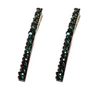 Fermagli per capelli con strass, 2 pezzi, verde lucido, con strass, forcine per capelli, anatra, accessori a coccodrillo, per donne e ragazze, clip e fermagli per capelli