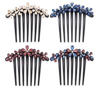 Fermagli per capelli con strass a 7 denti, accessori laterali per capelli, pettine laterale per capelli da donna, fermacapelli vintage con cristalli, accessorio per matrimonio, regalo quotidiano per