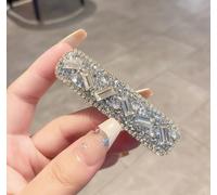 Fermagli per capelli con strass e cristalli, per ragazze, accessori per capelli da donna, fermagli per capelli decorativi con perle per tutti i giorni, feste, balli, colore argento, 1 pezzo