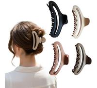 Fermagli per capelli da donna, 10 cm, mediamente spessi e lunghi, confezione da 4 fermagli antiscivolo opachi