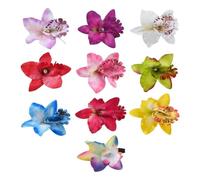 Fermagli per capelli da donna, 10 fermagli per capelli a forma di orchidea artificiale bohémien, per spiaggia, vacanze, festival, casa, viaggi, matrimoni, feste estive primaverili, compleanni, tutti i