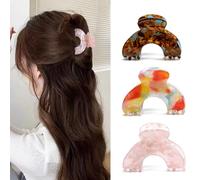 Fermagli per capelli da donna, 6,1 cm, piccoli, sottili e spessi, tenuta forte, in acetato, antiscivolo, accessori per capelli, regalo di compleanno per ragazze, madri e figlie (3 pezzi)