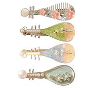 Fermagli per capelli da donna, a forma di strumento a corda, accessori per acconciature con perle, accessori alla moda per acconciature da indossare tutti i giorni, concerti, matrimoni, scuola