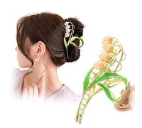 Fermagli per capelli da donna a forma di tulipano, alla moda, a forma di tulipano, in metallo, con squalo, antiscivolo, accessori per lo styling dei capelli, regalo per donne e ragazze (rosa, stile 4)