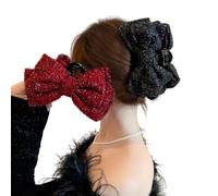 Fermagli per capelli da donna e donna, confezione da 2 fermagli per capelli lucidi con fiocco da 16 cm, grandi, antiscivolo, grandi accessori per capelli in tinta unita, per capelli spessi e sottili
