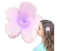 Fermagli per capelli da donna, per capelli spessi, grandi, antiscivolo | Grazioso fermaglio per capelli hawaiano, per donne, ragazze, matrimoni, feste, vacanze, stile bohémien, sfumato, viola chiaro