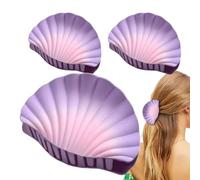 Fermagli per capelli da ragazza, con conchiglia, per capelli e forti, set da 3, per la, per la scuola, i viaggi, gli eventi all'aperto