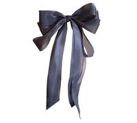 Fermagli per capelli da ragazza, grandi fiocchi per capelli, clip ad , stile vintage, in raso setoso, per capelli, capelli spessi, sottili, francese, con fiocco alla moda, per il palcoscenico