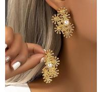 Fermagli per capelli da sposa con perle e strass, accessori per capelli da sposa, gioielli per capelli dorati, eleganti fermagli per capelli per ballo di fine anno, Medio, Ottone, Non pietra preziosa