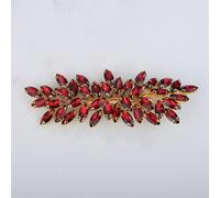 Fermagli per capelli da sposa con strass rossi accessori per feste di nozze gioielli da sposa clip per capelli rosso vino