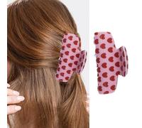 Fermagli per capelli di San Valentino Cuore rosso Rosa Artiglio per capelli per le donne Pinze per capelli rosa per capelli spessi Clip per capelli rosa Clip per capelli grandi Clip per capelli in