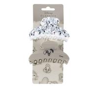 Disney 101 - Fermagli grandi per capelli con motivo "Dalmata", set di 2 artigli classici per capelli lunghi o abbondanti per ragazze